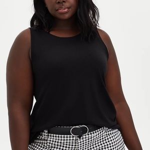 Torrid Tank Top 4X 5X 6X Black Crew Triblend Classic Layering Shirt Plus Size